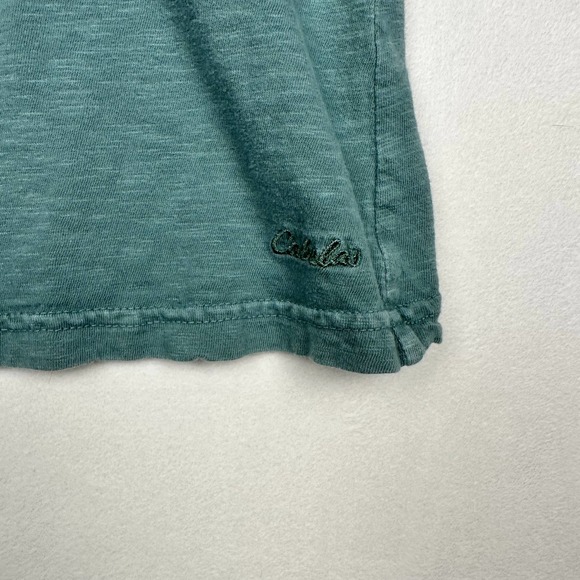 Cabela's Women's Size M V Neck 3/4 Sleeve Blouse Top 100%‎ Cotton - Picture 2 of 10